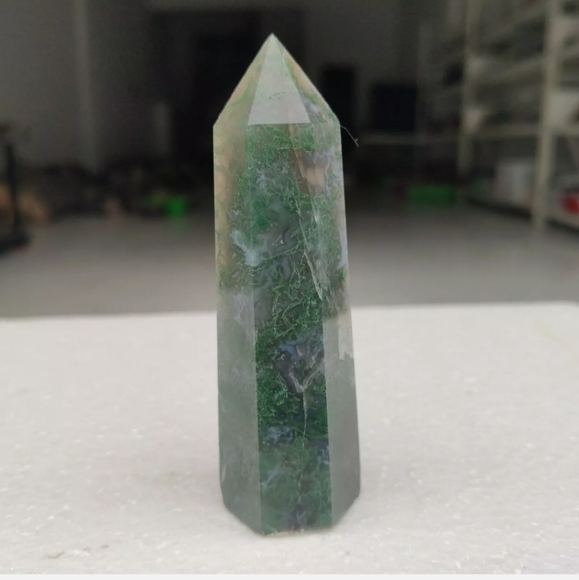 Green Aquatic Agate Healing Quartz Crystal Gemstone NEW - Picture 4 of 7